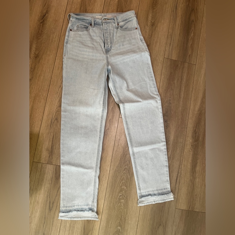 Old Navy Light Blue Button-Fly Jeans 6 Tall